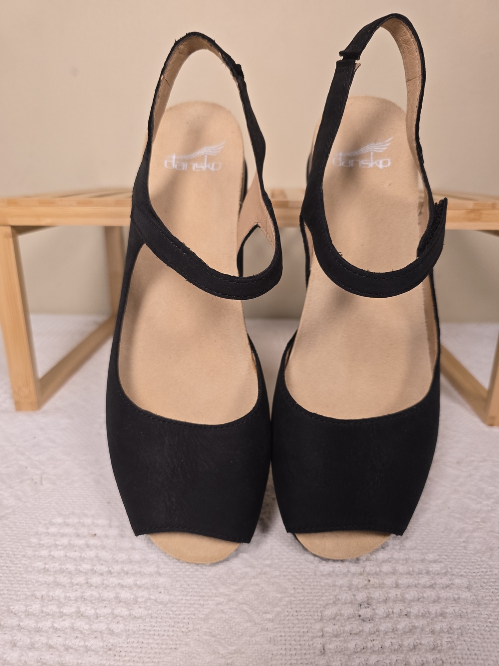 Dansko Black Suede Comfort Wedge Sandals Size 10 EU 40 NWOT - Picture 13 of 16